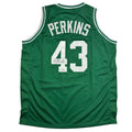 Autographed/Signed Kendrick Perkins Boston Green Basketball Jersey JSA COA