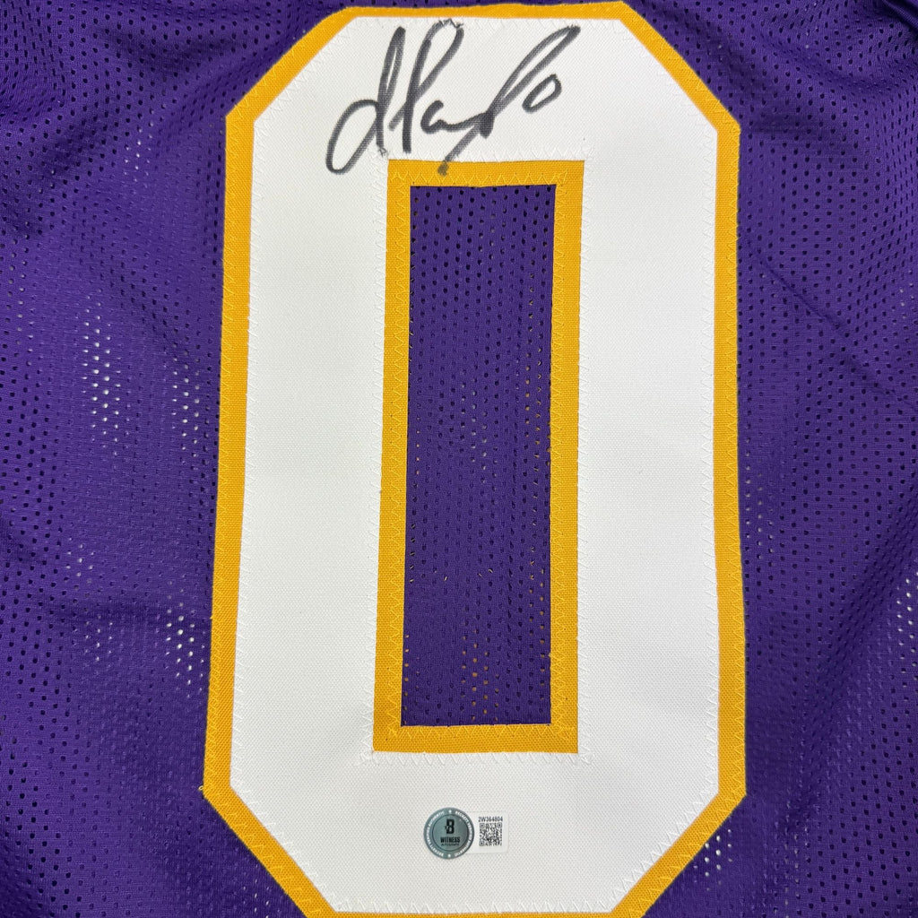 Autographed/Signed Ivan Pace Jr. Minnesota Purple Retro Football Jersey Beckett BAS COA