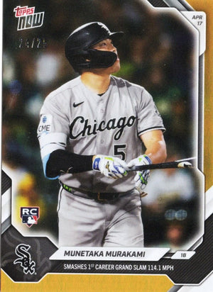 2026 Topps Now Munetaka Murakami #94 Orange Foil /25 Smashes 1st Career Grand Slam 114.1 MPH Chicago White Sox Rookie RC Baseball Card