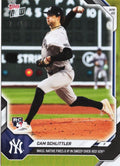2026 Topps Now Cam Schlittler #114 Gold Foil /50 Mass. Native Fires 8IP in Sweep Over Red Sox New York Yankees Rookie RC Baseball Card