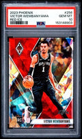 Graded 2023 Panini Phoenix Victor Wembanyama #256 Red Ice Rookie RC Basketball Card PSA 10 Gem Mint
