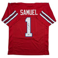 Autographed/Signed Curtis Samuel Buffalo Red Football Jersey Beckett BAS COA