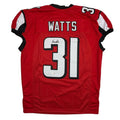 Autographed/Signed Xavier Watts Atlanta Red Pro Cut Football Jersey JSA COA