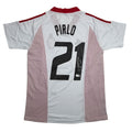 Autographed/Signed Andrea Pirlo AC Milan White Soccer Futbol Jersey Beckett BAS COA