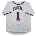 Autographed/Signed Rafael Furcal Atlanta White Baseball Jersey JSA COA