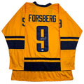 Autographed/Signed Filip Forsberg Sweden Yellow Hockey Jersey JSA COA