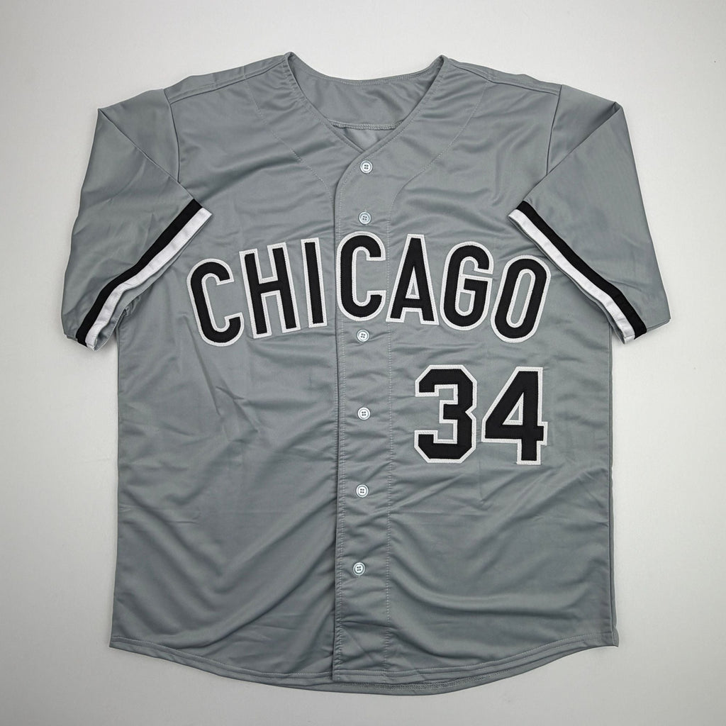 Autographed/Signed Freddy Garcia Chicago Grey Baseball Jersey Beckett BAS COA