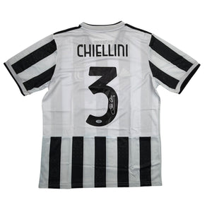 Autographed/Signed Giorgio Chiellini Juventus White Soccer Futbol Jersey Beckett BAS COA