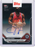 2025 Topps Now James Harden #76A Black Foil Auto /10 'The Beard' Enters Top 10 of NBA All Time Scorers Los Angeles Clippers Basketball Card