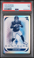 Graded 2025 Panini Phoenix Jaxson Dart #24 Contours Rookie RC Football Card PSA 7 Near Mint