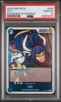 Graded 2023 One Piece Ulti #043 OP04 Kingdoms of Intrigue Trading Card Game PSA 10 Gem Mint