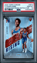 Graded 2025 Topps Chrome VJ Edgecombe #GR3 Generation Rising Refractor Rookie RC Basketball Card PSA 10 Gem Mint