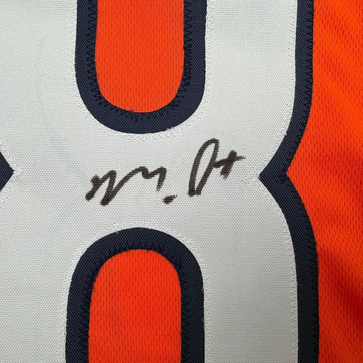 Framed Autographed/Signed Montez Sweat 35x39 Chicago Orange Pro Cut Football Jersey JSA COA