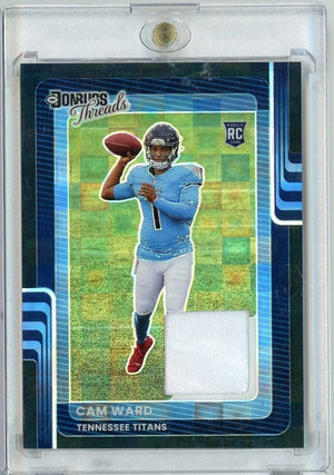 2025 Panini Donruss Threads Cam Ward #DTBHCWD Relic /25 Rookie RC Football Card