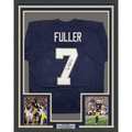 Framed Autographed/Signed Will Fuller 35x39 Notre Dame Blue College Football Jersey JSA COA