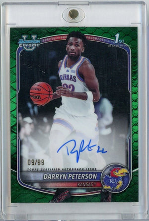 2025 Topps Bowman U Chrome Darryn Peterson #CPADP Green Reptilian /99 Auto Rookie RC Basketball Card
