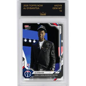 Graded 2026 Topps Now AJ Dybantsa #ADYB Wizards 1st Overall 2026 NBA Draft Selection Washington Wizards Rookie RC Basketball Card HOFSM 10 Gem Mint