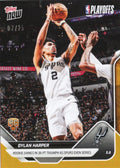 2025 Topps Now Dylan Harper #297 Orange Foil /25 Rookie Shines in 38 Point Triumph As Spurs Even Series San Antonio Spurs Rookie RC Basketball Card