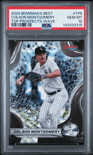 Graded 2024 Topps Bowmans Best Colson Montgomery #TP5 Top Prospects Wave Rookie RC Baseball Card PSA 10 Gem Mint