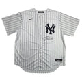 Autographed/Signed Jasson Dominguez New York Yankees Pinstripe Authentic Baseball Jersey Fanatics & MLB COA