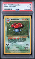 Graded 1999 Pokemon Jungle Vileplume-Holo #15 Trading Card Game PSA 2 Good