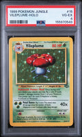 Graded 1999 Pokemon Jungle Vileplume-Holo #15 Trading Card Game PSA 4 Very Good