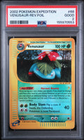 Graded 2002 Pokemon Expedition Venusaur-Rev.Foil #68 Trading Card Game PSA 2 Good