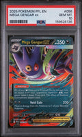 Graded 2025 Pokemon PFL EN Mega Gengar Ex #056 Trading Card Game PSA 10 Gem Mint