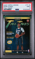 Graded 2025 Topps Chrome Derik Queen #TT-18 Tall Tales Rookie RC Basketball Card PSA 9 Mint
