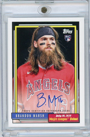 2022 Topps Archives Baseball Brandon Marsh #72DB-BM Auto Rookie RC Baseball Card