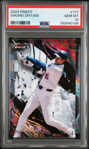 Graded 2024 Topps Finest Shohei Ohtani #177 Baseball Card PSA 10 Gem Mint