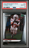 Graded 2025 Panini Prizm Draft Picks Carnell Tate #68 Rookie RC Football Card PSA 10 Gem Mint