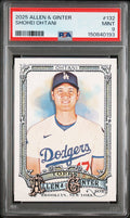 Graded 2025 Topps Allen & Ginter Shohei Ohtani #132 Baseball Card PSA 9 Mint