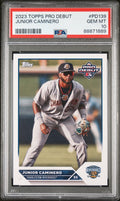 Graded 2023 Topps Pro Debut Junior Caminero #PD139 Rookie RC Baseball Card PSA 10 Gem Mint