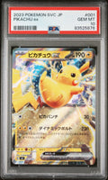 Graded 2023 Pokemon SVC JP Pikachu ex #001 Japanese Trading Card Game PSA 10 Gem Mint