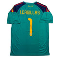 Autographed/Signed Iker Casillas Spain Teal Soccer Futbol Jersey Beckett BAS COA
