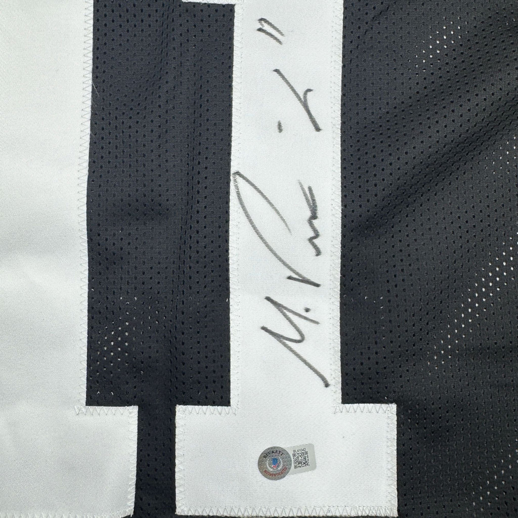 Autographed/Signed Michael Pittman Jr. Pittsburgh Black Football Jersey Beckett BAS COA
