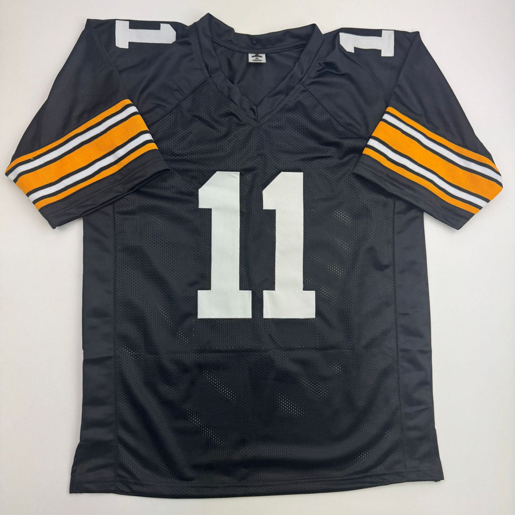 Autographed/Signed Michael Pittman Jr. Pittsburgh Black Football Jersey Beckett BAS COA