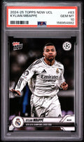 Graded 2025 Topps Now UCL Kylian Mbappe #63 UEFA Champions League 50th Goal Soccer Card PSA 10 Gem Mint