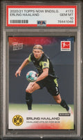 Graded 2020 Topps Now Bundesliga Erling Haaland #172 Hits 50 for BVB Soccer Card PSA 10 Gem Mint