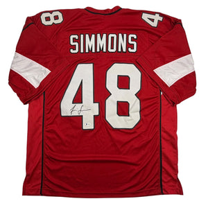 Autographed/Signed Isaiah Simmons Arizona Red Football Jersey Beckett BAS COA
