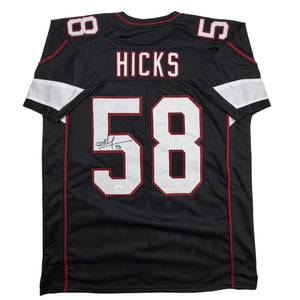 Autographed/Signed Jordan Hicks Arizona Black Football Jersey JSA COA