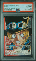 Graded 2023 One Piece Japanese Sabo #001 Alt Art Awakening of the New Era OP05 Trading Card Game PSA 10 Gem Mint