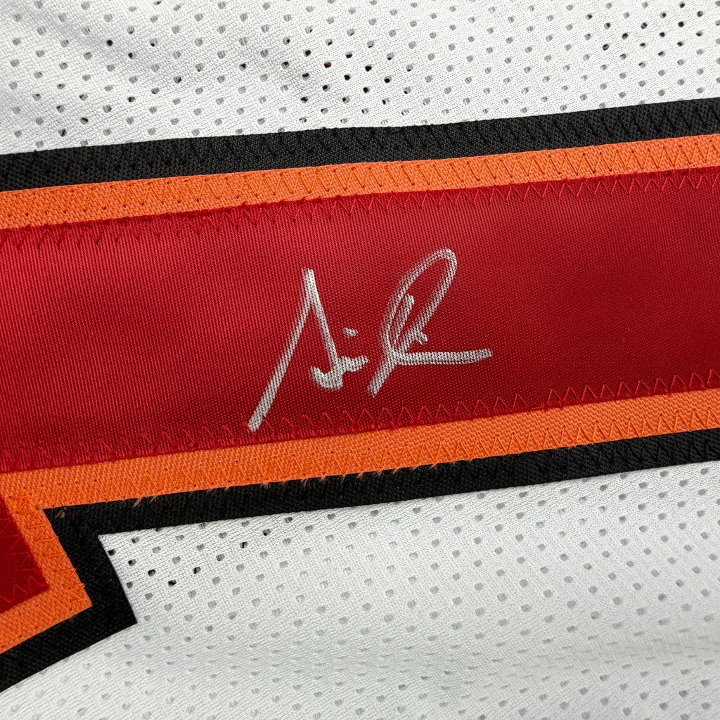 Autographed/Signed Simeon Rice Tampa Bay White Football Jersey JSA COA
