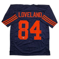 Autographed/Signed Colston Loveland Chicago Color Rush Football Jersey Beckett BAS COA