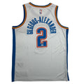 Autographed/Signed Shai Gilgeous-Alexander SGA Oklahoma City OKC Thunder White Authentic Basketball Jersey JSA COA