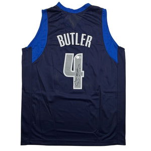 Autographed/Signed Caron Butler Dallas Blue Basketball Jersey Beckett BAS COA