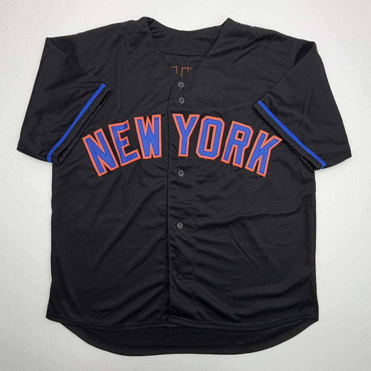 Autographed/Signed Mark Vientos New York Black Baseball Jersey Beckett BAS COA