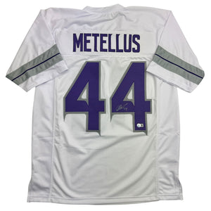 Autographed/Signed Josh Metellus Minnesota White Alternate Football Jersey Beckett BAS COA