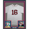 Framed Autographed/Signed 35x39 Jarren Duran Boston Red Sox White Authentic Baseball Jersey Fanatics & MLB COA
